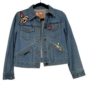 Marc Jacobs Classic Indigo Denim Distressed Jean Jacket Size 0